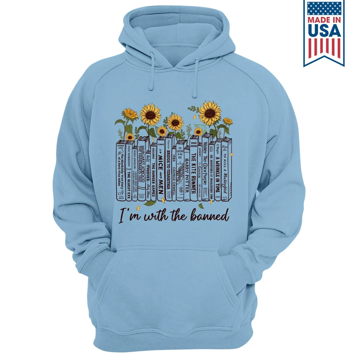 Banned Books & Sunflowers Book Lovers Gift HDW553