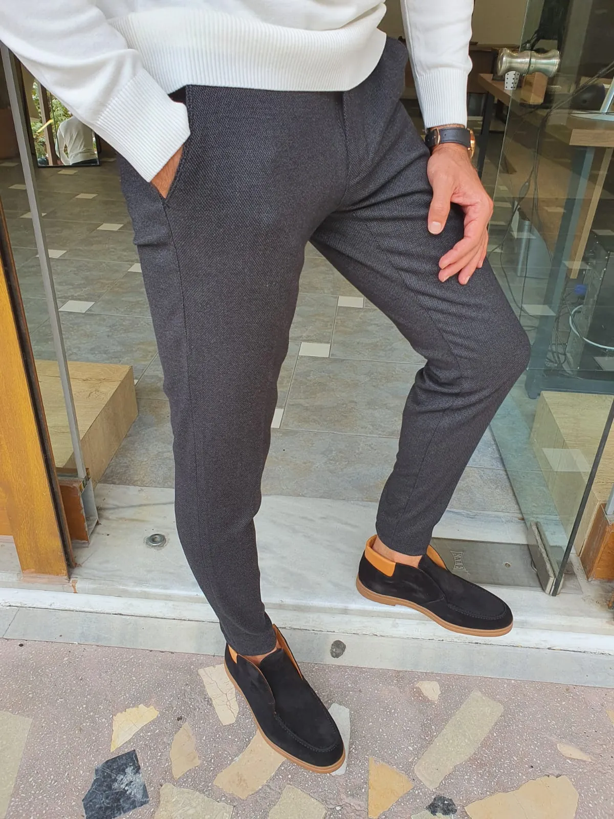 Blake Slim Fit Grey Pants