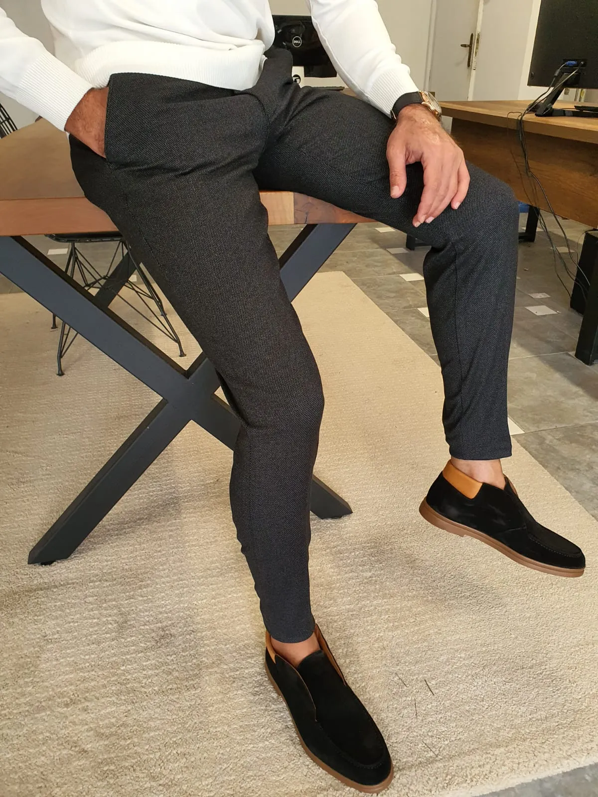Blake Slim Fit Grey Pants