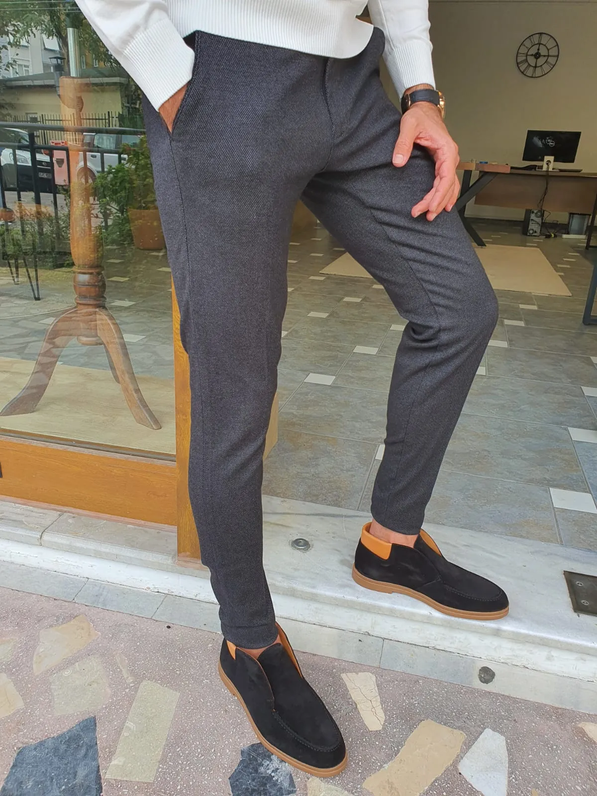 Blake Slim Fit Grey Pants