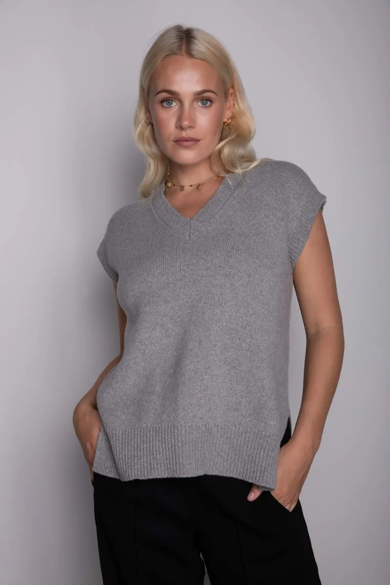 Gloria Cashmere V-neck Vest