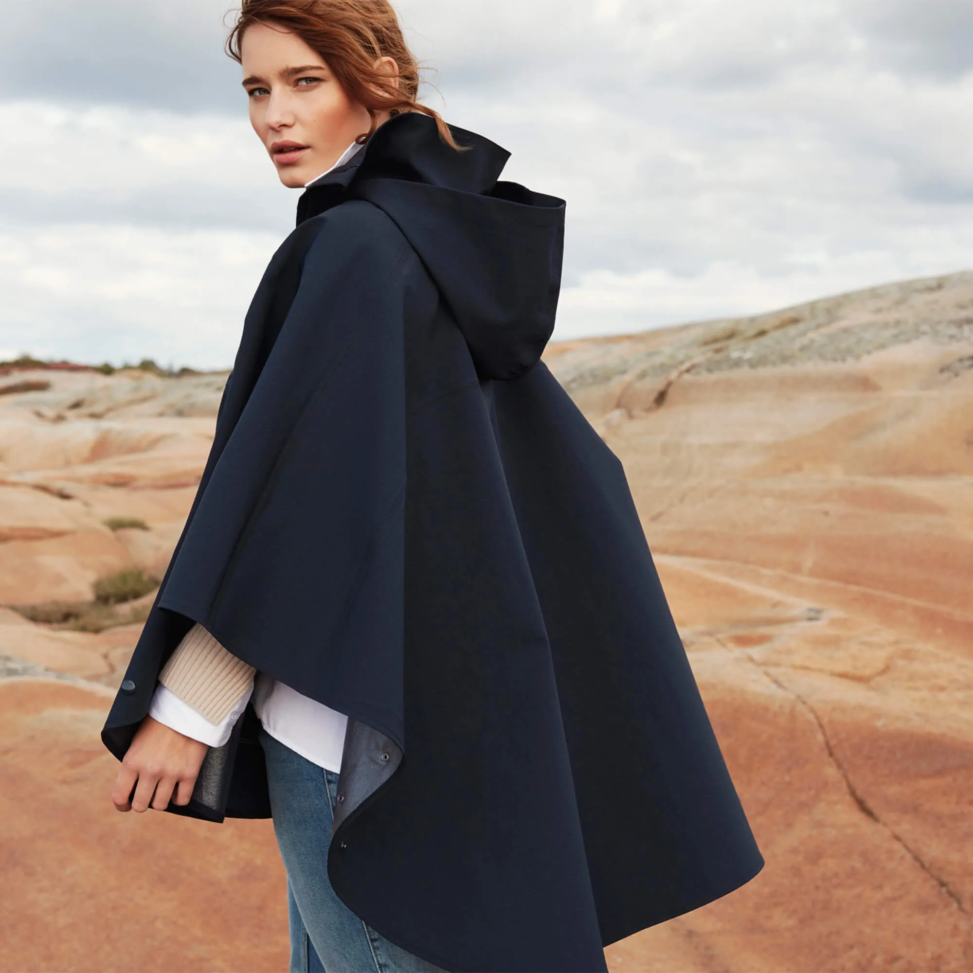 Libra Rain Poncho - Navy