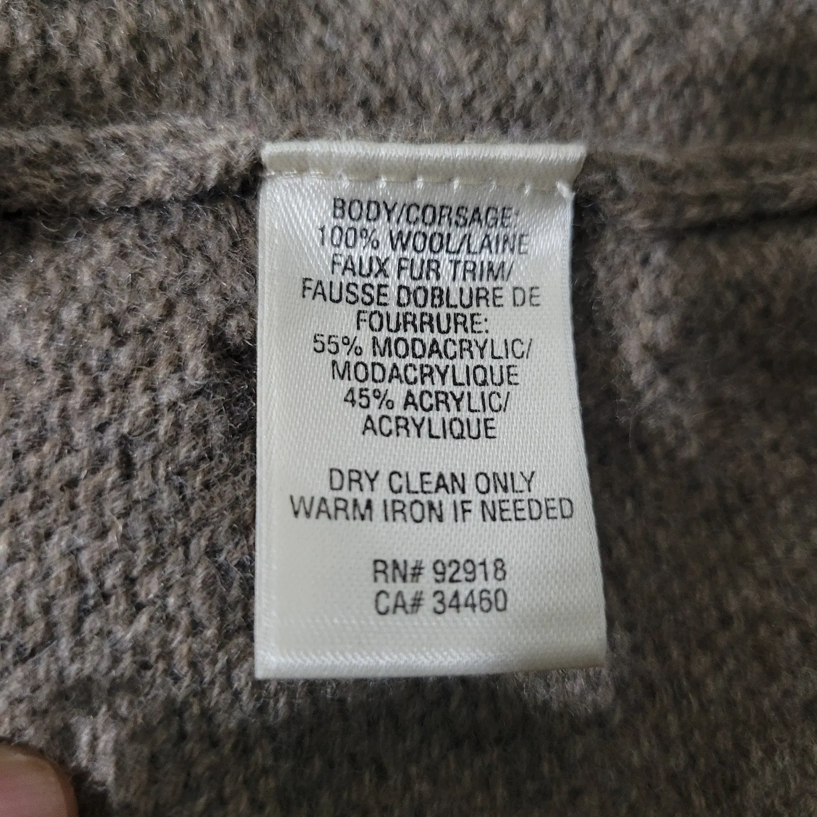 Vintage Juicy Couture PG Wool Cape Brown Sweater Capelet Poncho Knit Hooded Terrier Hearts Size Small