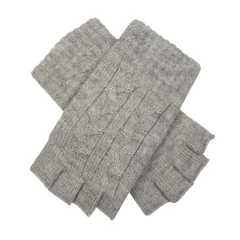 Women's Fingerless Cable Knit Gloves