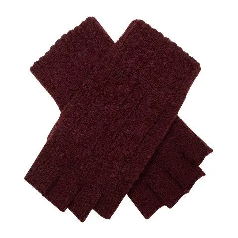 Women's Fingerless Cable Knit Gloves
