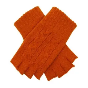 Women's Fingerless Cable Knit Gloves