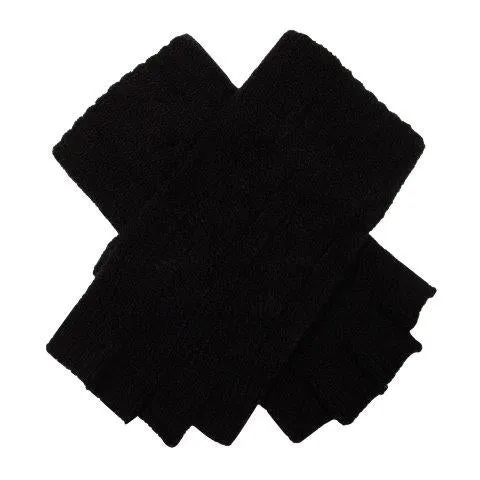 Women's Fingerless Cable Knit Gloves
