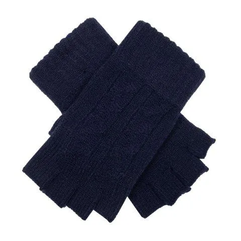 Women's Fingerless Cable Knit Gloves